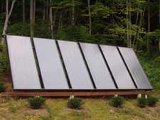Solar panels for household water and radiant floor heating
